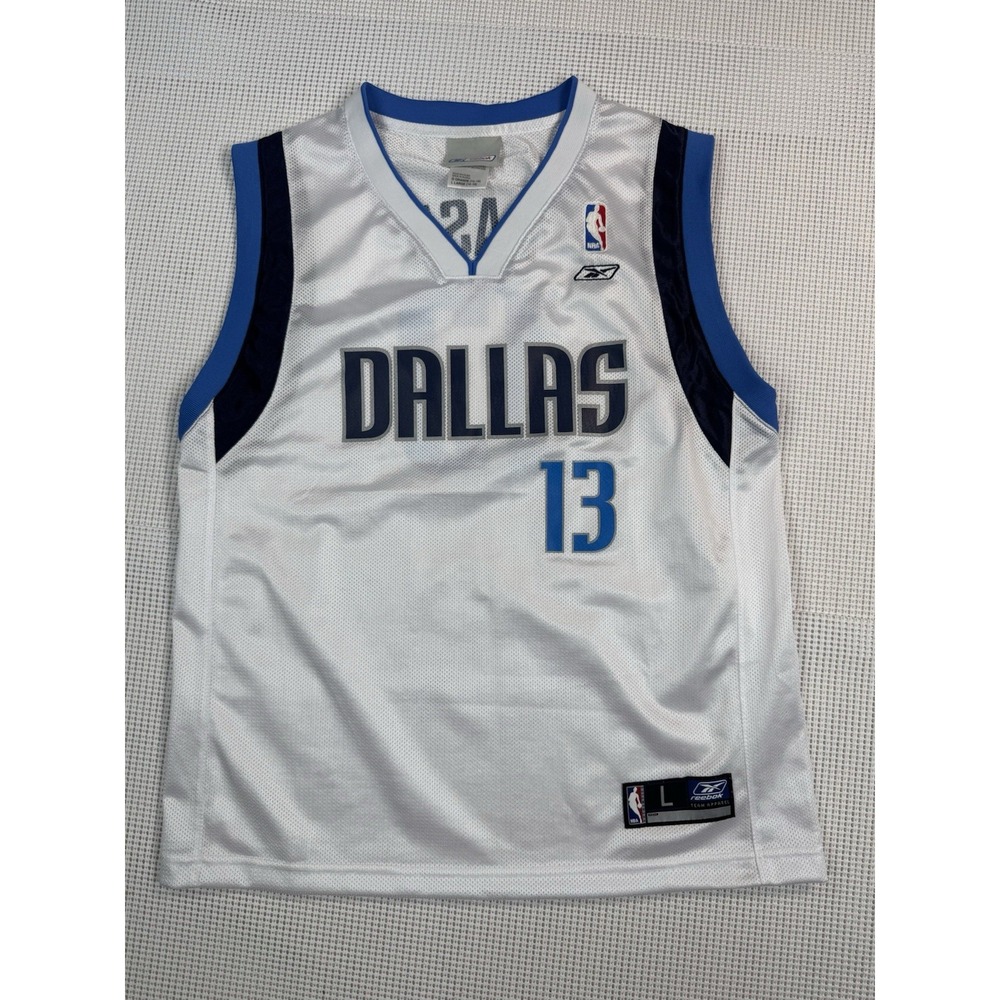 Dallas Mavericks Steve Nash 13 Reebok Jersey Youth L 14-16 White NBA Basketball